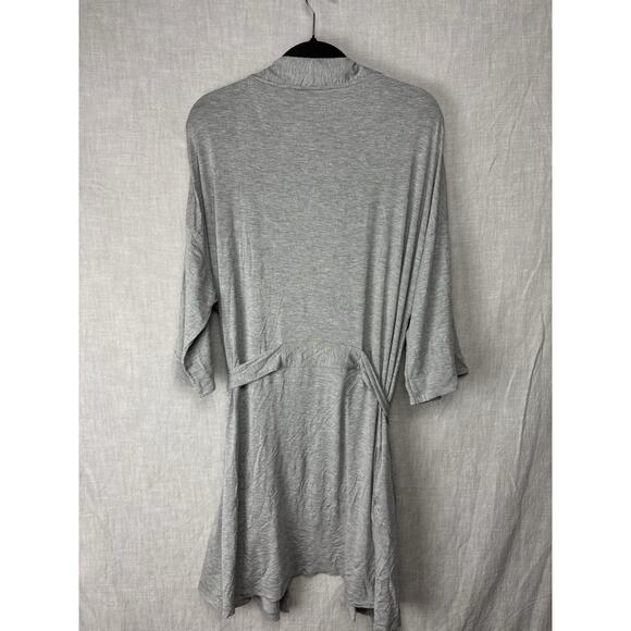 Excellent Cozy Earth Womens Grey Bamboo Kimono Robe Large - Picture 4 of 7